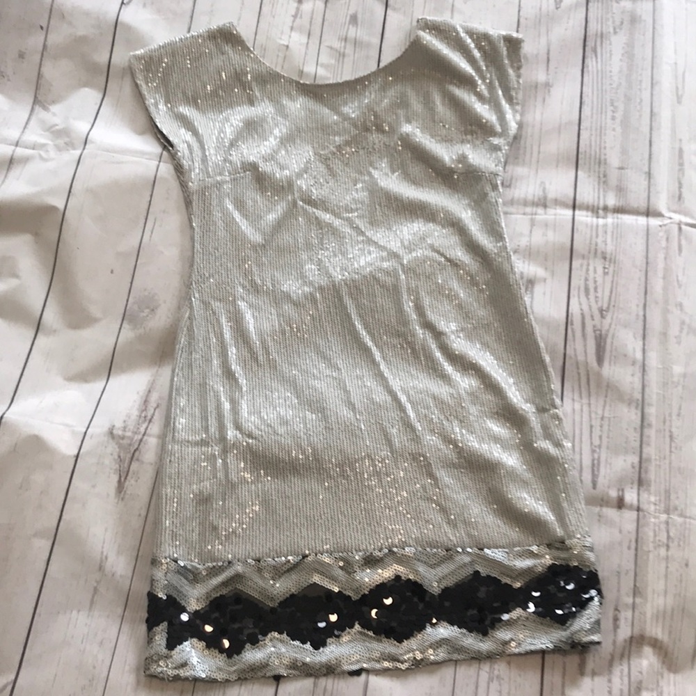 Gray sequin dress